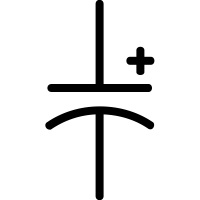 نماد مداری خازن قطبی
