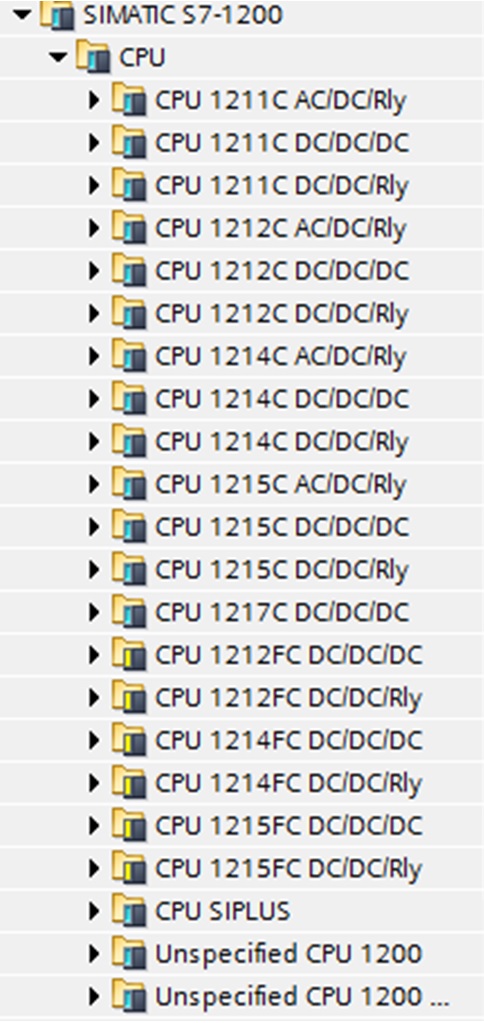 انواع CPU پی ال سی 1200 زیمنس