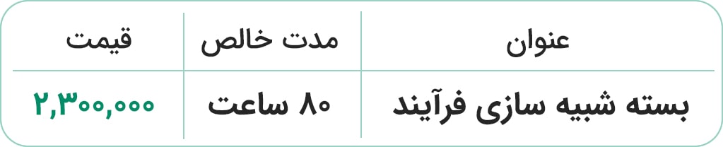 قیمت شبیه سازی فرایند نماتک