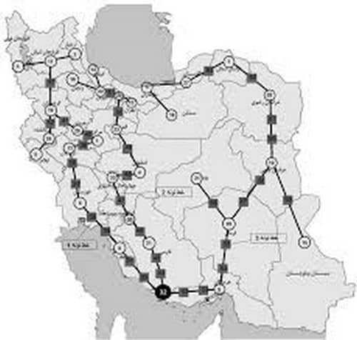 نقشه خطوط انتقال گاز ایران