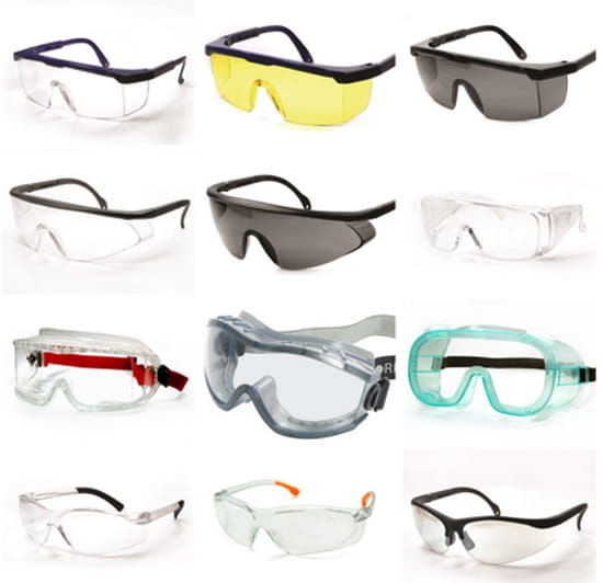 انواع عینک در تجهیزات حفاظت فردی