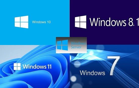 نسخه های مختلف سیستم عامل ویندوز