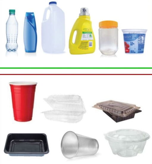 انواع پلاستیک های قابل بازیافت