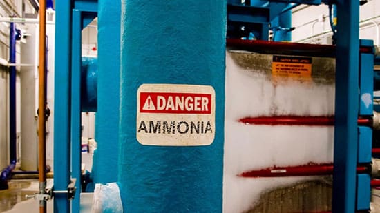 قرار گرفتن در معرض گاز آمونیاک