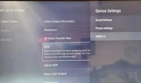 HDR تصویر تلویزیون با HDR درست نشان داده نمی شود